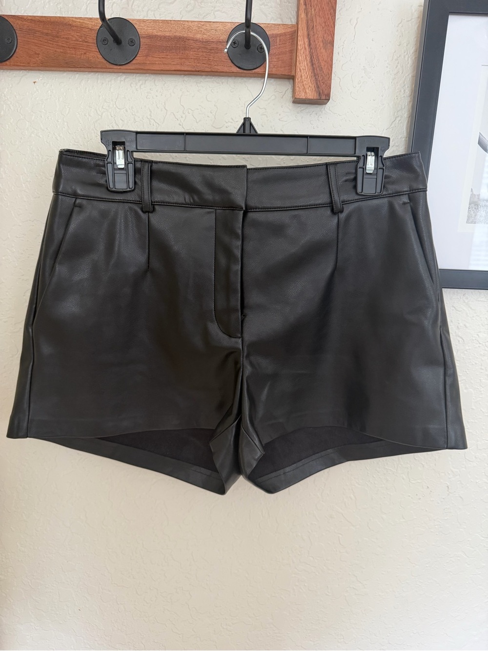 Dynamite Faux Leather High-Rise Black Women’s Shorts
